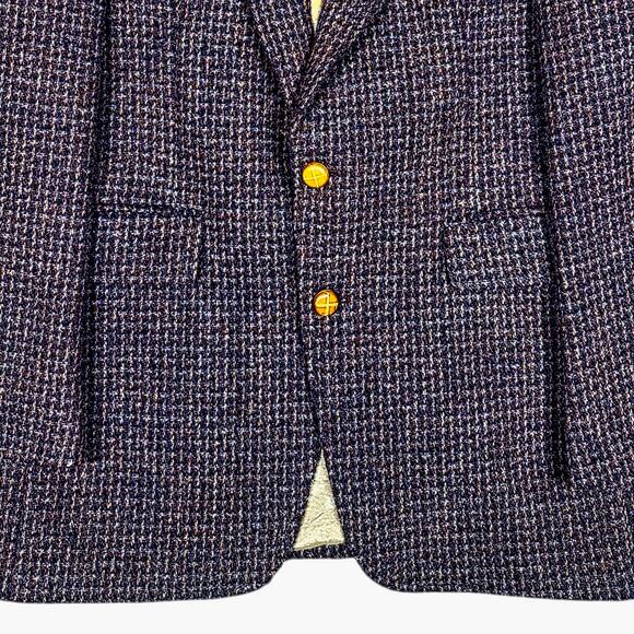 Foreman & Clark x Harris Tweed Check Weave Wool Sport Coat 42R - Picture 7 of 8